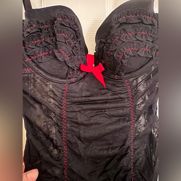 Victoria's Secret Black Slip with garters - Picture 2 of 5